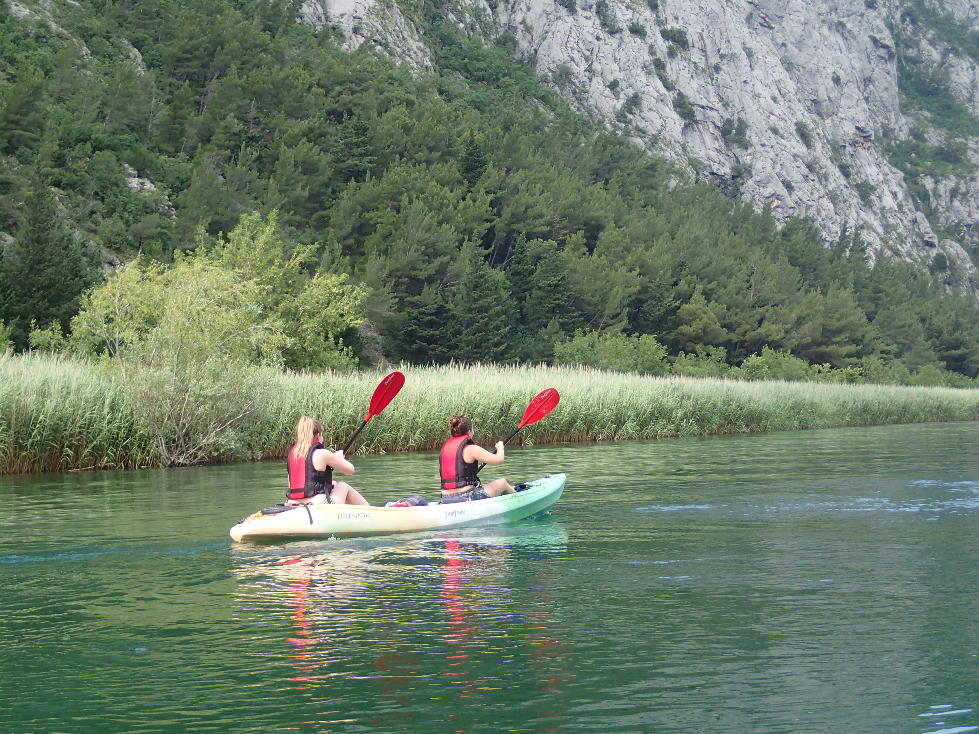 Kayaking from the river to the Sea